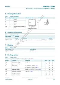 PSMN011-60MSX Datasheet Page 2