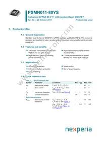 PSMN011-80YS Datasheet Cover