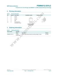 PSMN012-25YLC Datasheet Page 2