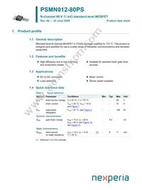 PSMN012-80PS Datasheet Cover