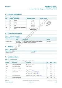 PSMN013-60YLX Datasheet Page 2
