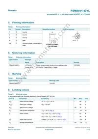 PSMN014-80YLX Datasheet Page 2