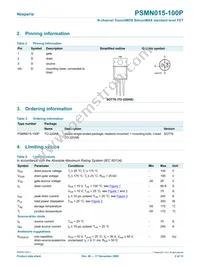 PSMN015-100P Datasheet Page 2