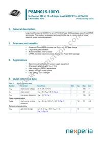 PSMN015-100YLX Datasheet Cover