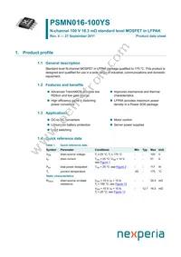 PSMN016-100YS Datasheet Cover
