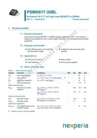 PSMN017-30BL Datasheet Cover