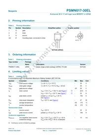 PSMN017-30EL Datasheet Page 2