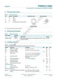 PSMN017-80BS Datasheet Page 2