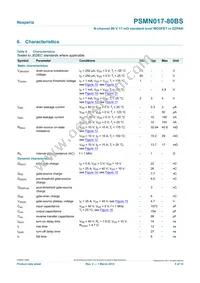 PSMN017-80BS Datasheet Page 5