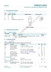 PSMN017-80PS Datasheet Page 2