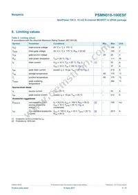 PSMN018-100ESFQ Datasheet Page 3