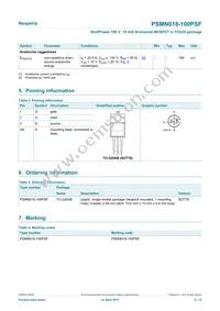 PSMN018-100PSFQ Datasheet Page 2