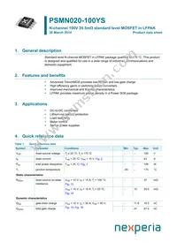 PSMN020-100YS Datasheet Cover