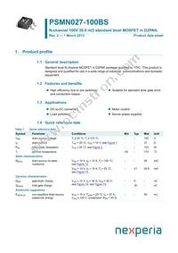 PSMN027-100BS Datasheet Cover