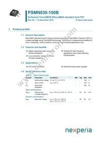 PSMN030-150B Datasheet Cover