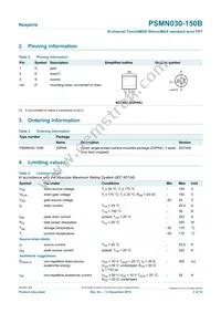 PSMN030-150B Datasheet Page 2