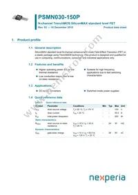 PSMN030-150P Datasheet Cover