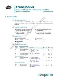 PSMN030-60YS Datasheet Cover
