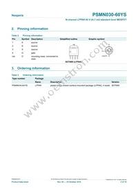 PSMN030-60YS Datasheet Page 2
