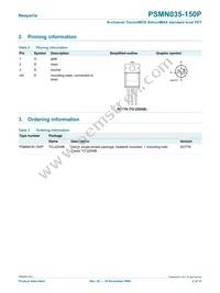 PSMN035-150P Datasheet Page 2