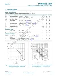 PSMN035-150P Datasheet Page 3