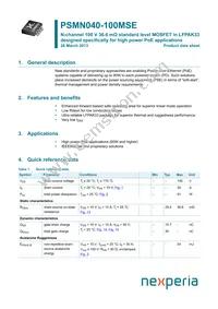PSMN040-100MSEX Datasheet Cover