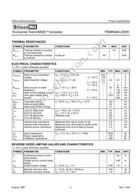 PSMN040-200W Datasheet Page 2