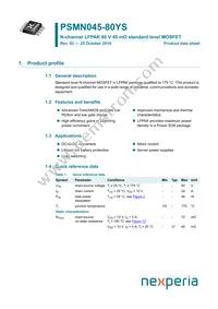 PSMN045-80YS Datasheet Cover