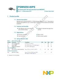 PSMN050-80PS Datasheet Cover