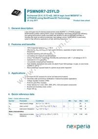 PSMN0R7-25YLDX Datasheet Cover