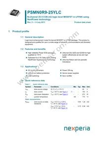PSMN0R9-25YLC Datasheet Cover