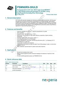 PSMN0R9-30ULDX Datasheet Cover