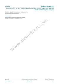 PSMN1R0-40ULDX Datasheet Page 12