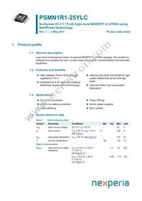 PSMN1R1-25YLC Datasheet Cover