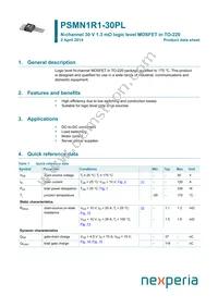 PSMN1R1-30PL Datasheet Cover