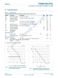 PSMN1R2-25YL Datasheet Page 3