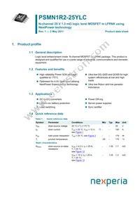 PSMN1R2-25YLC Datasheet Cover