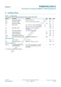 PSMN1R2-25YLC Datasheet Page 3