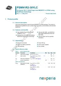PSMN1R2-30YLC Datasheet Cover