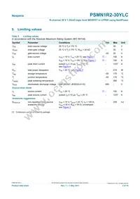 PSMN1R2-30YLC Datasheet Page 3