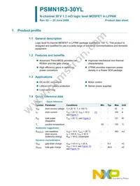 PSMN1R3-30YL Datasheet Cover