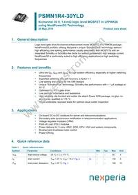 PSMN1R4-30YLDX Datasheet Cover