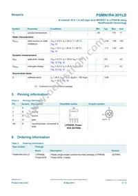 PSMN1R4-30YLDX Datasheet Page 2