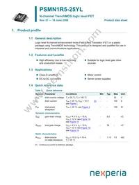 PSMN1R5-25YL Datasheet Cover