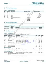 PSMN1R5-25YL Datasheet Page 2