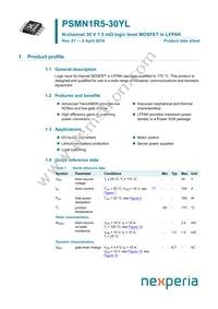 PSMN1R5-30YL Datasheet Cover