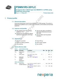 PSMN1R5-30YLC Datasheet Cover