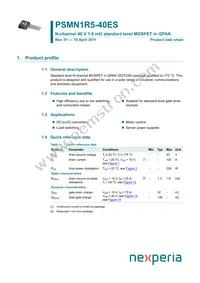 PSMN1R5-40ES Datasheet Cover