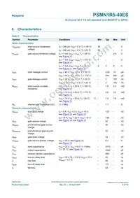 PSMN1R5-40ES Datasheet Page 5