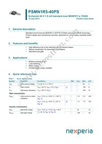 PSMN1R5-40PS Datasheet Cover